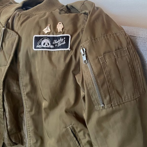 Lurking Class Dark Green Bomber Jacket (S) - Picture 5 of 6